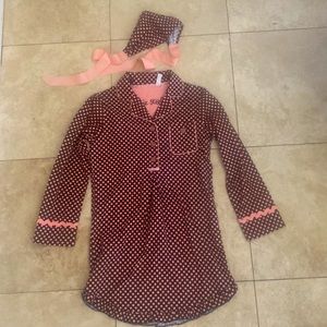 Jessie Steele Polka-dot Pink/Black Dress & Matching hair band sz S